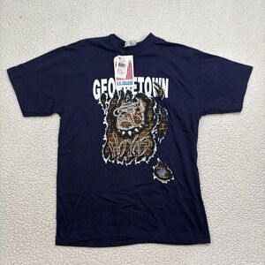 Vintage NWT Georgetown Hoyas T-Shirt Mens XL 90s Deadstock Jack Novel Teez